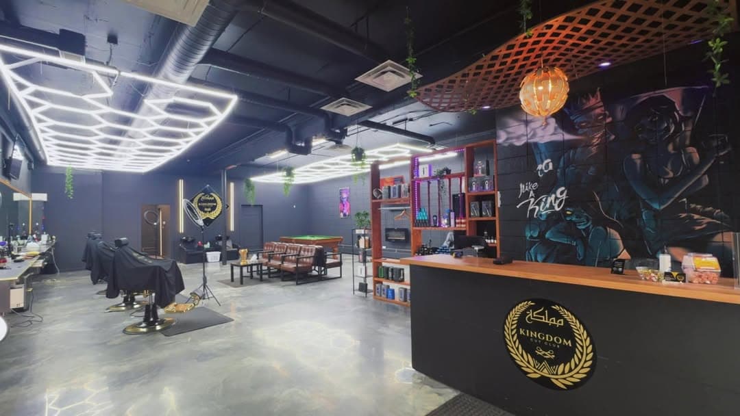 Kingdom Cut Club barbershop interior in Edmonton